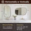 Miroir de salle de bain Huldrik Cadre en acier inoxydable-621250411-621250410