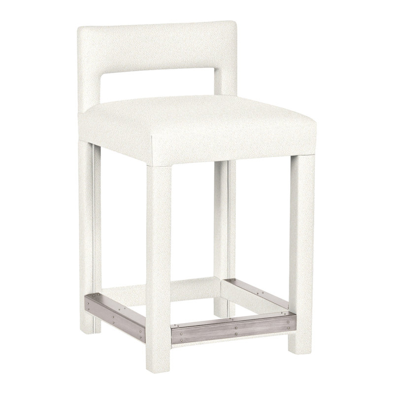 Thom Filicia 25.5'' Counter Stool, Dove Gray, Kennelly Snow
