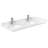 Beckett 48" Freestanding Double Bathroom Vanity with Cultured Marble Top-61870880-61870884-61870883