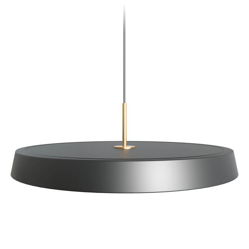 Cenk 1 - Light LED Single Pendant, 5cm H x 50cm W x 50cm D, Black