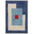 Abstract Vibrant Color Blocks "Mid-Century Blue Shapes Artwork, Geometric Illustration Modern Minimalist Wall Pictures, Large Framed Canvas Giclee Print Wall Art"-100707918-100707916