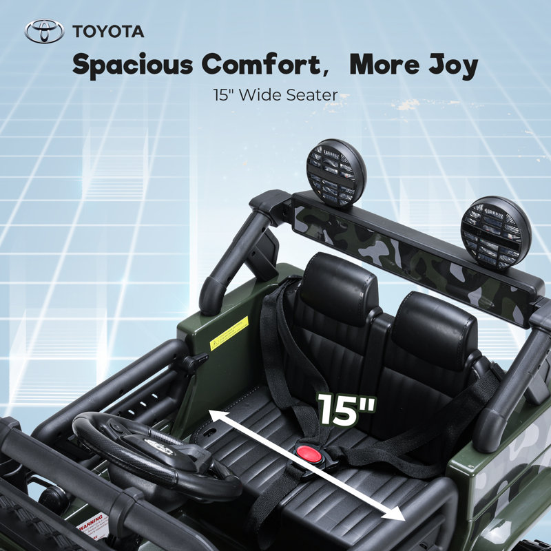 Licensed Toyota FJ Cruiser Kids Ride on Toy Car 12V Battery Powered with Remote Control, 4 Wheels 