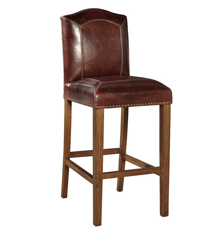 Blake Upholstered Counter Stool with Solid Wood Frame