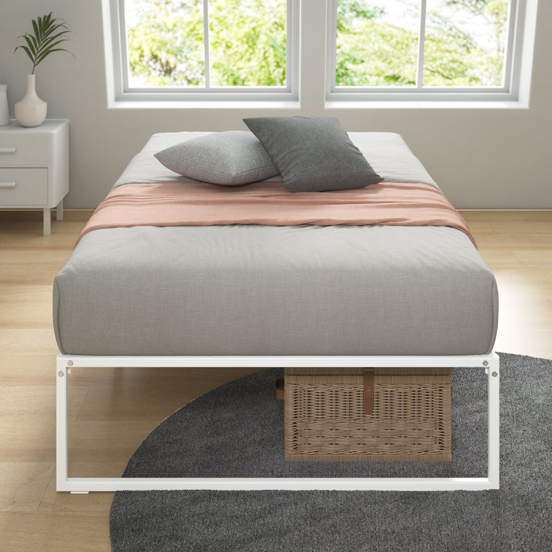 Corbe Platform Bed, Single (3'), White