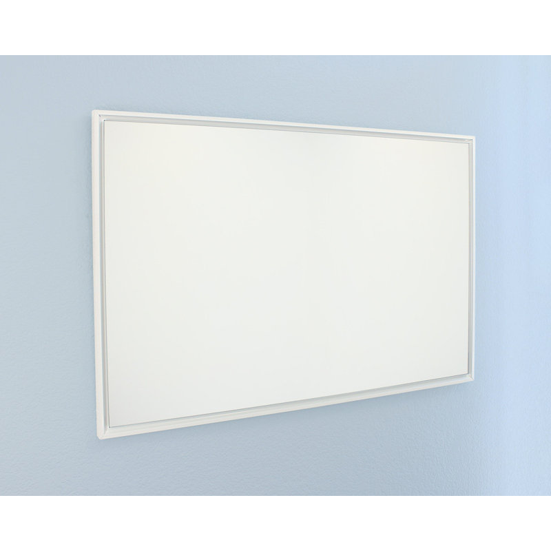 Miroir mural Parker de 30 po x 36 po, montage mural horizontal / vertical portrait / paysage, idéal comme miroir d'entrée, de vestibule, de vestibule ou de salle de bain, blanc
