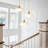  Junathean 3 - Light Wide Gold Dome Pendant with Petal Glass Lampshade with Cord-122780816-112383669