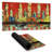Red abstract skyline - 15.75"x31.50" Desk mat
