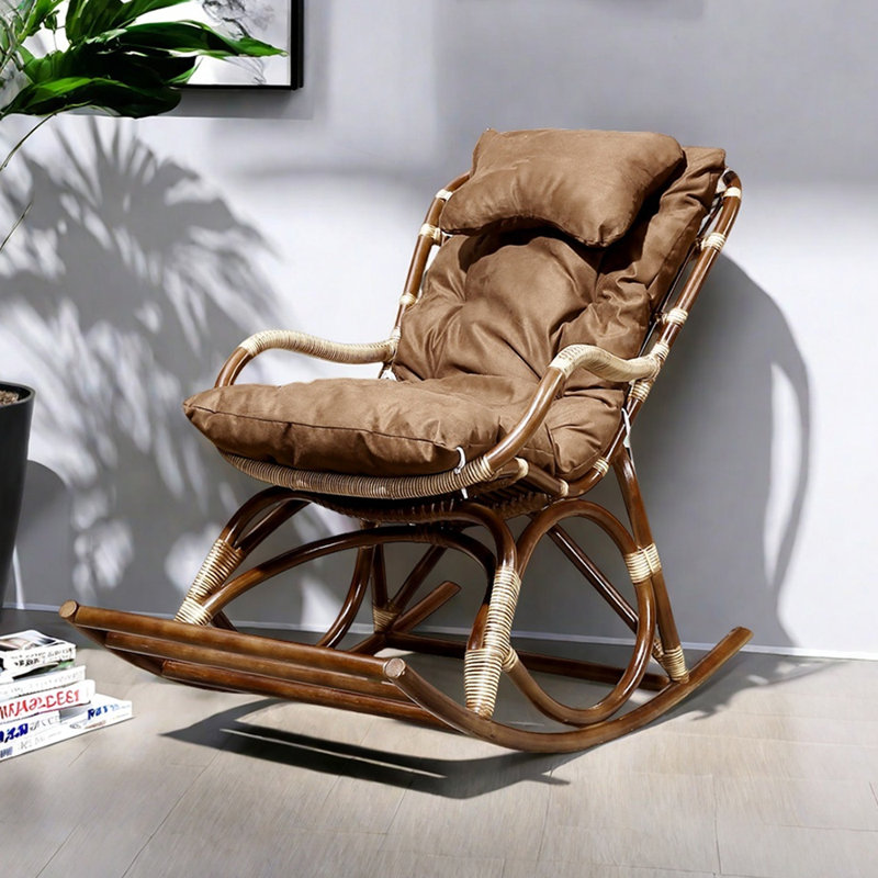 Chaise berçante Colb, Café, Brun châtaigne