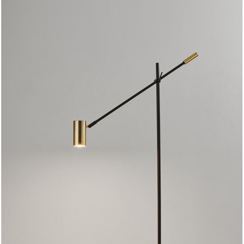 Burruss 160cm LED Task Floor Lamp, Black