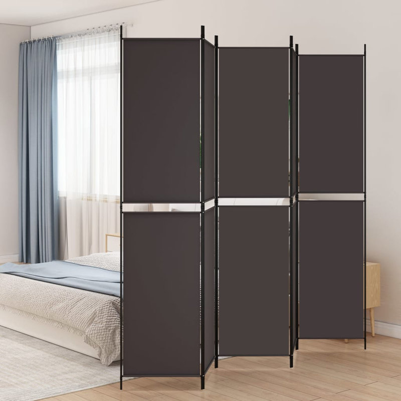 Cloison pliante Rikkea, Brun, 5, H 86,6 po x l 98,4 po