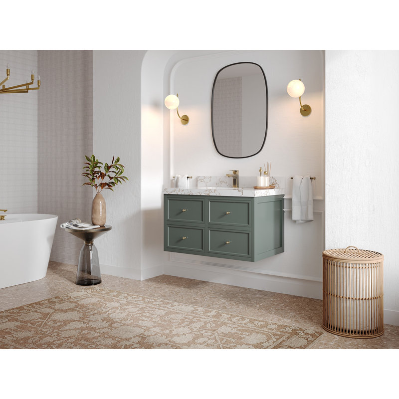 Meuble-lavabo simple flottant 36 po Roswell