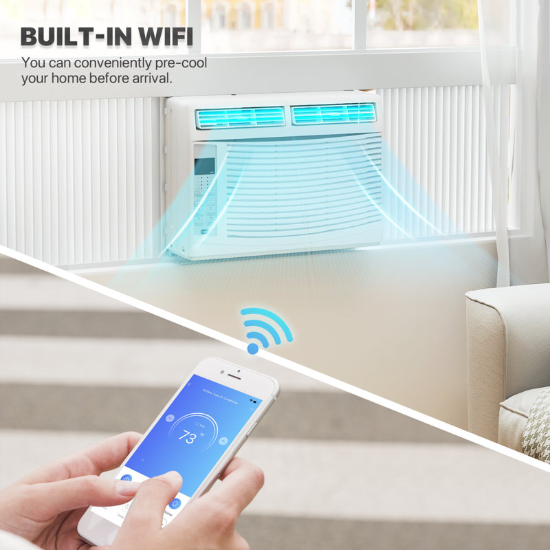 Mollie 6000 BTU White Smart Window Air Conditioner with Remote and WiFi