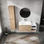 Meuble-lavabo de 42 po avec lavabo en résine et tiroir latéral - option de rangement moderne et fonctionnel