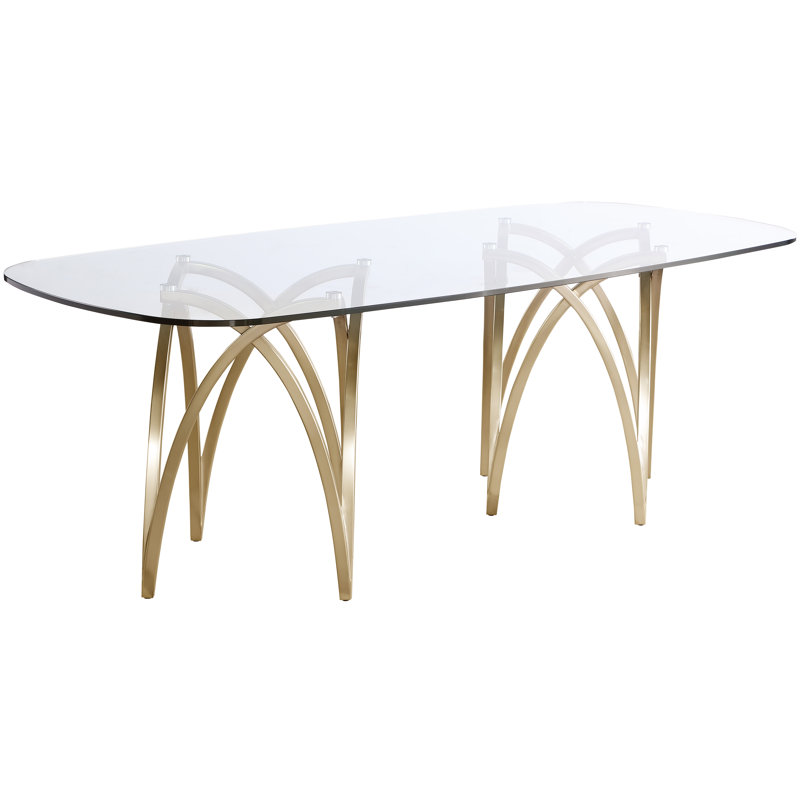 Izziah Glass Top Dining Table