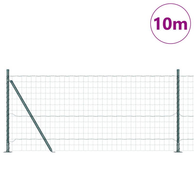 80cm H x 1000cm W Powder-Coated Steel Border Fencing
