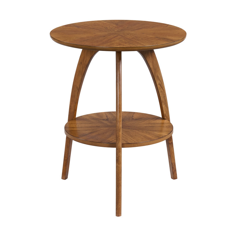 Atreu Three Leg End Table with Storage, Cinnamon