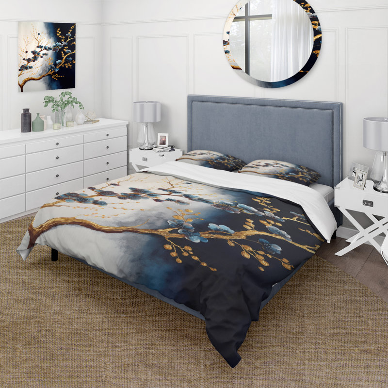 BED55869-Ensemble de housse de couette en microfibre / polyester, Housse de couette simple + 1 taie décorative stan