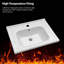 Plateau de meuble-lavabo simple blanc 23,63 "x 18,63" avec 1 trou de robinet et trop-plein (lavabo seulement)