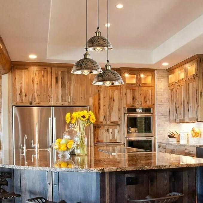 3 - Light Brushed Brass Dome Pendant