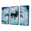 «Geode Interior with Light Blue Crystals», ensemble de 3 reproductions encadrées sur toile-751635636-751635627