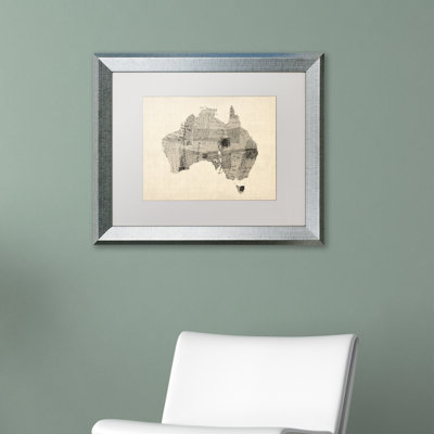 « australia carte postale » par michael tompsett, impression encadrée sur toile