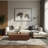 Modern Walnut Rectangular Coffee Table With Sliding Top And Hidden Storage, Elegant Living Room Furniture