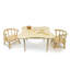 Ensemble de table d’écriture et de chaises pour enfants, 3 pièces enfant fleur
