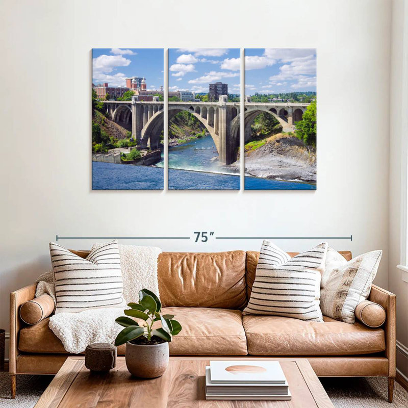 Rorry Monroe Bridge Over Spokane River, 36" H x 57" W