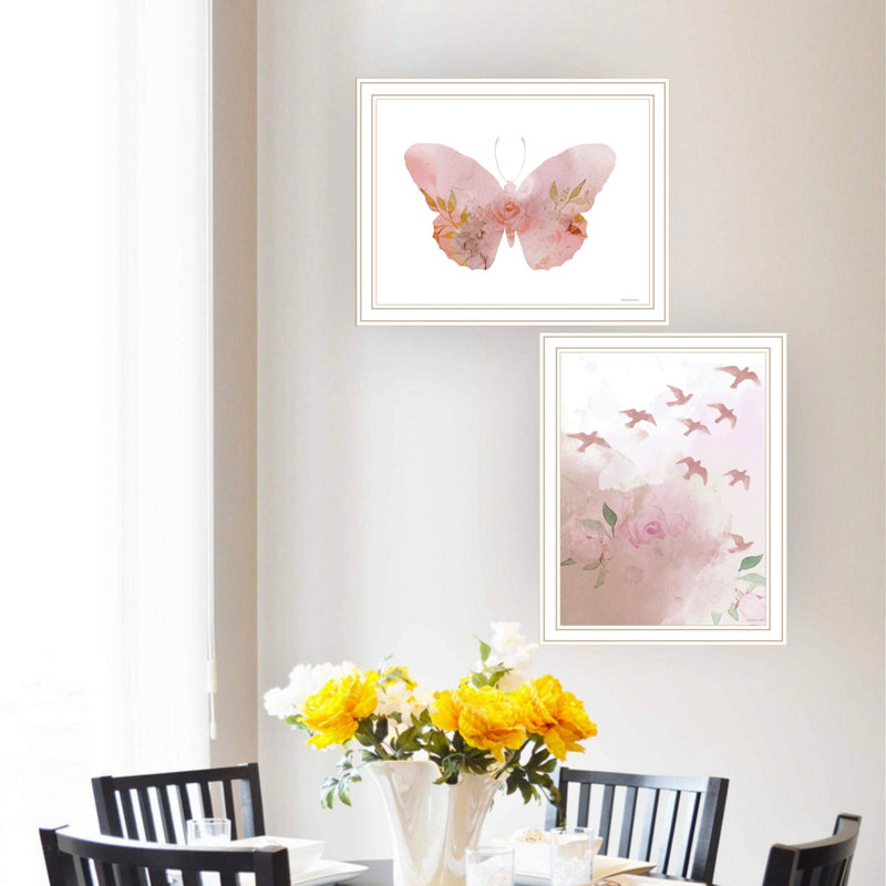 «Trendy Decor 4U», 2 pièces, vignette de prairie, oiseaux et papillons