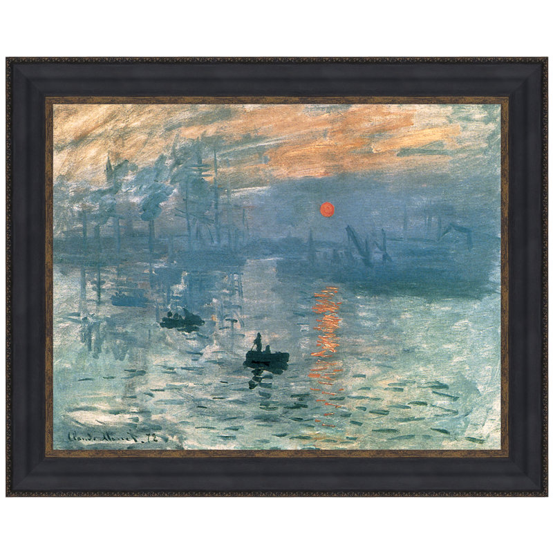 «Impression Sunrise, 1872» par Claude Monet, reproduction d'art sur toile encadrée, H 29,75 po x l 36,75 po x P 1,25 po