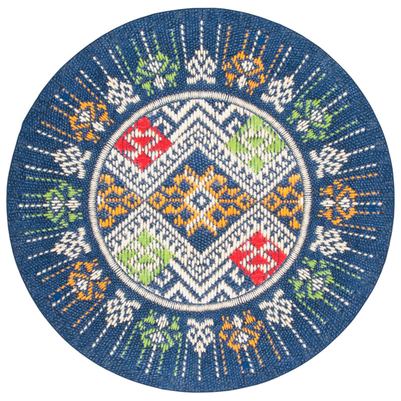 Journey Performance Machine Washable Southwestern Rug, Round 6'7"