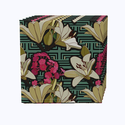 100% Cotton Lily Square Napkin