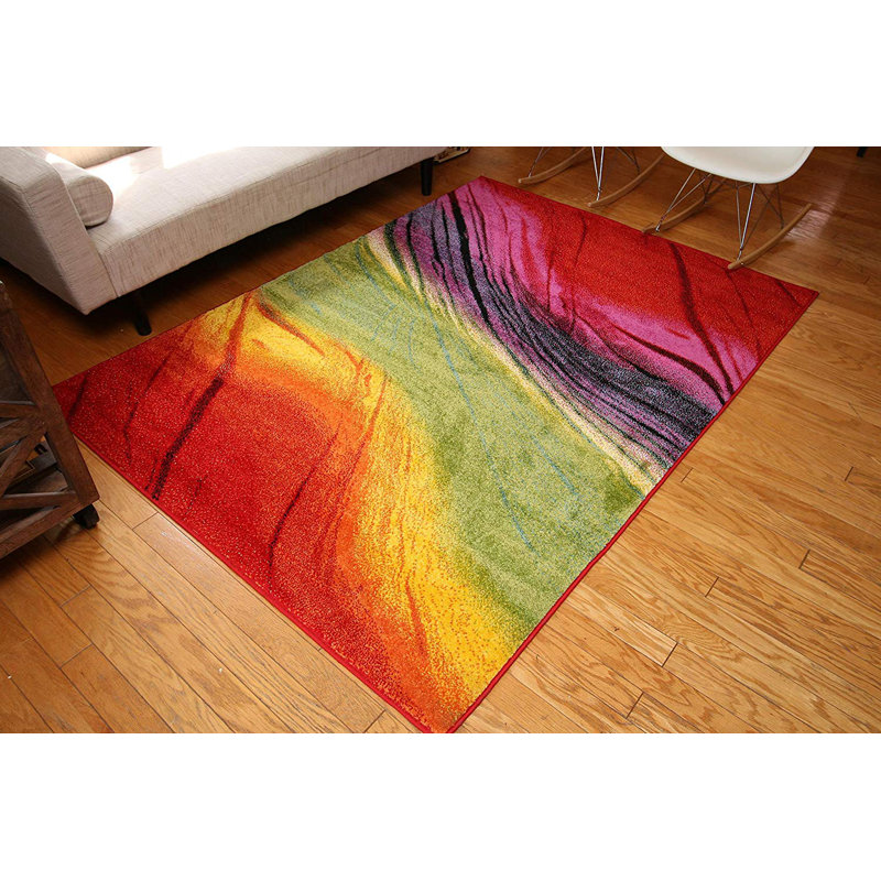 Witsham Abstract Indoor Rug, Rectangle 5'2" x 7'3"