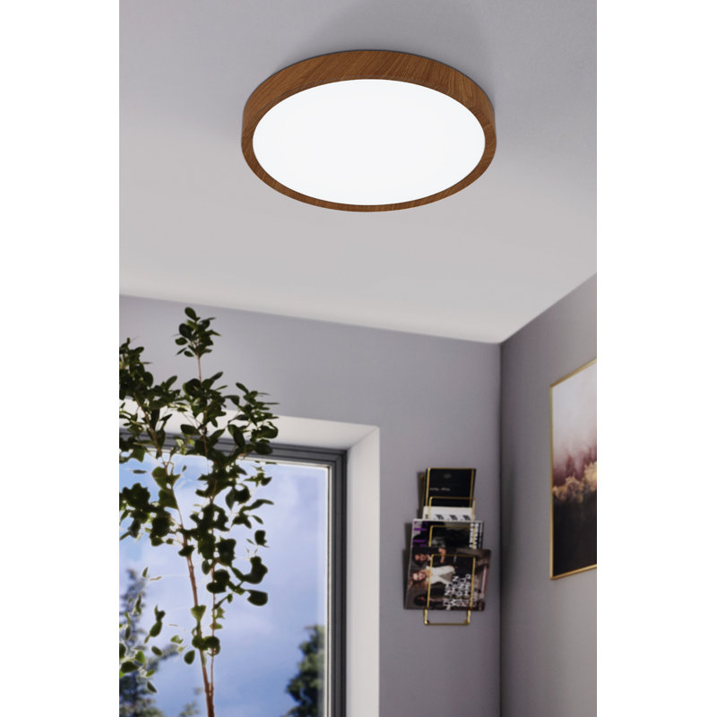 Azeemah LED Flush Mount, 6cm H x 34cm W x 34cm D, Wood