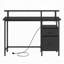 Daimar Steel Computer Desk with Built-In Electrical Outlet-936210580-936210585