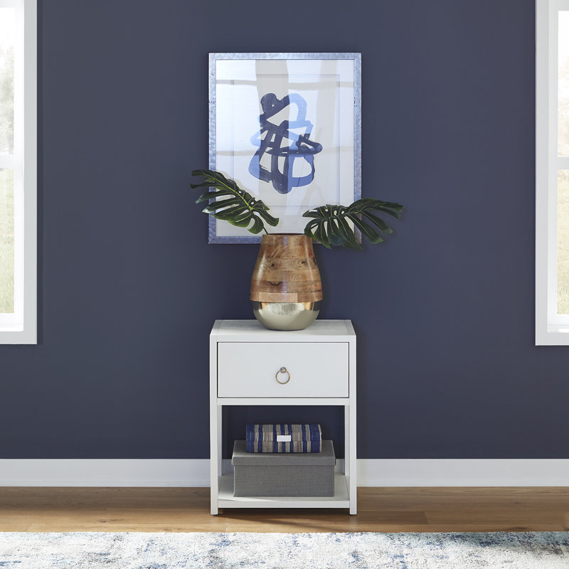 Ballentine End Table w/ 1 Drawer & Shelf, White