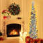 Arbre de Noël effilé artificiel argenté 60 po H 60 po