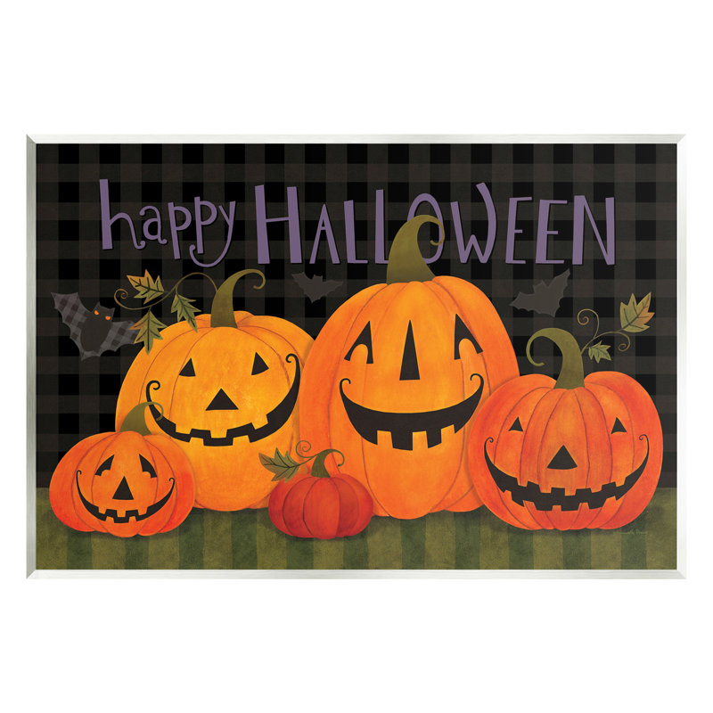 Art d'Halloween «Jack-o-Lanterns» par Bernadette Deming, H 10 po x l 15 po