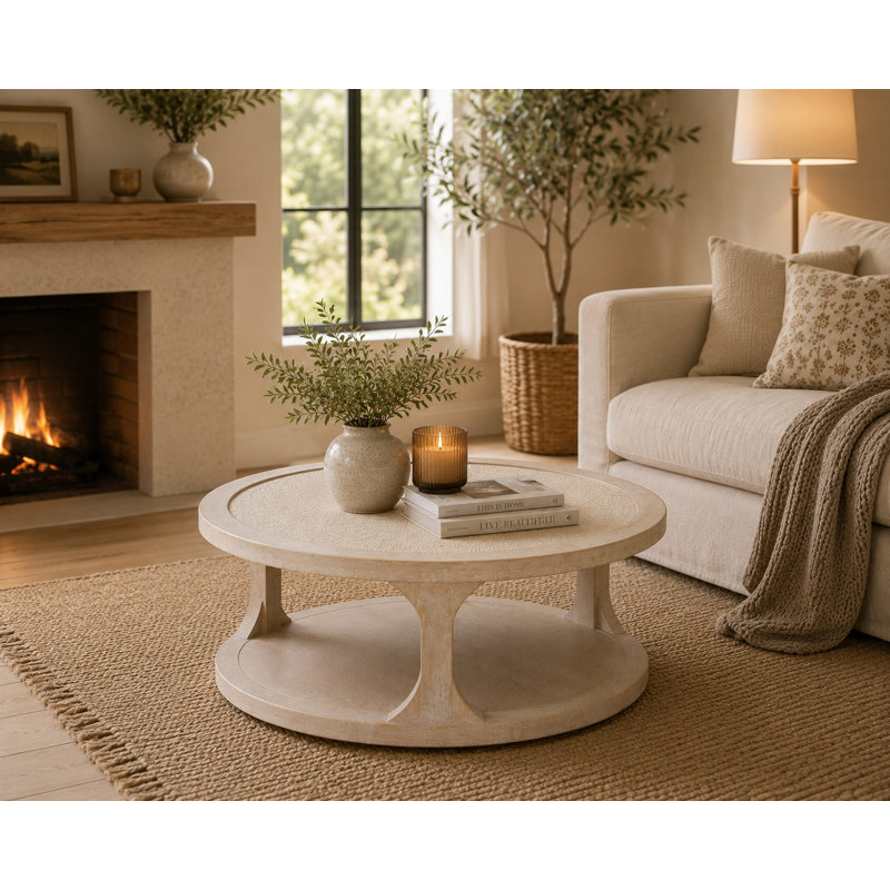 Milo Solid Wood Coffee Table, 16.54" H x 35.43" L x 35.43" W
