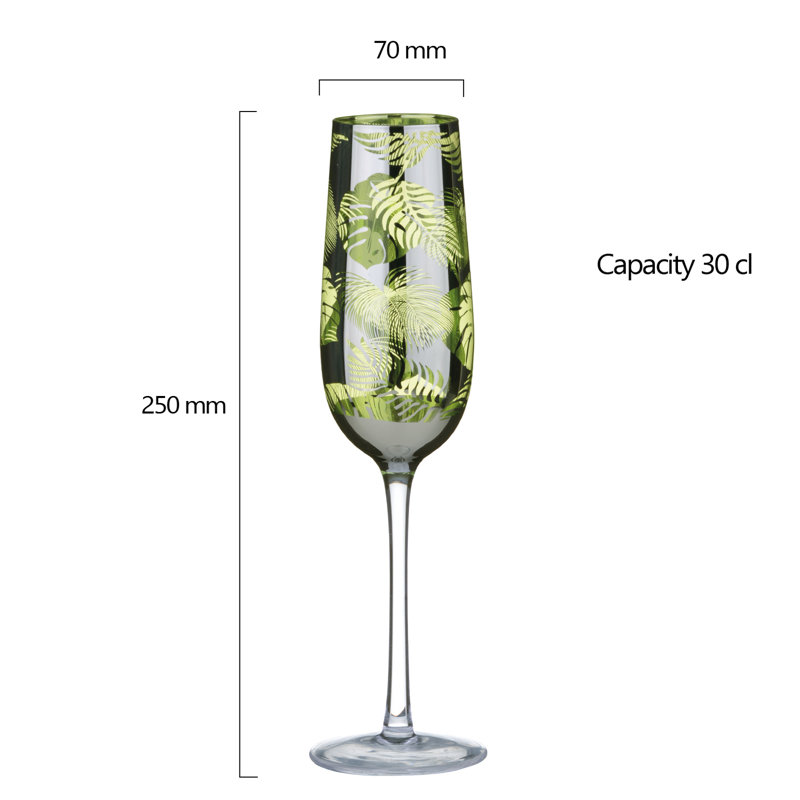 Amanita 0.25ml White Champagne Flute Set
