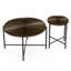 Ensemble 2 pièces table basse et table de bout avec plateau en panneau de fibres à densité moyenne imperméable-133293470