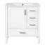 Meuble-lavabo de 30 po avec lavabo en céramique, porte à fermeture en douceur avec tablette intégrée, tiroir profond, tiroir standard, grand tiroir diviseur, grande armoire de rangement pour la salle de bain, design moderne et fonctionnel-1361496948