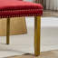 Chaise de salle à manger rembourrée en tissu avec pieds en bois massif et garniture cloutée-1801432727-1803829955-1785338668