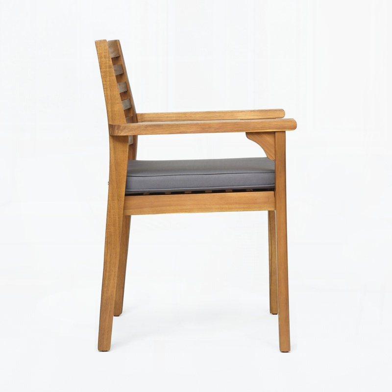 Chaise de salle à manger d'extérieur (ensemble de 2), Bois