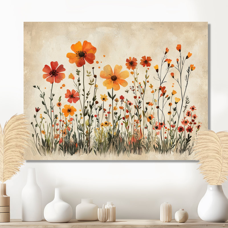 Iverson - Floral Wall Art, Wrapped Canvas, H 16 po x l 32 po, Ne s’applique pas
