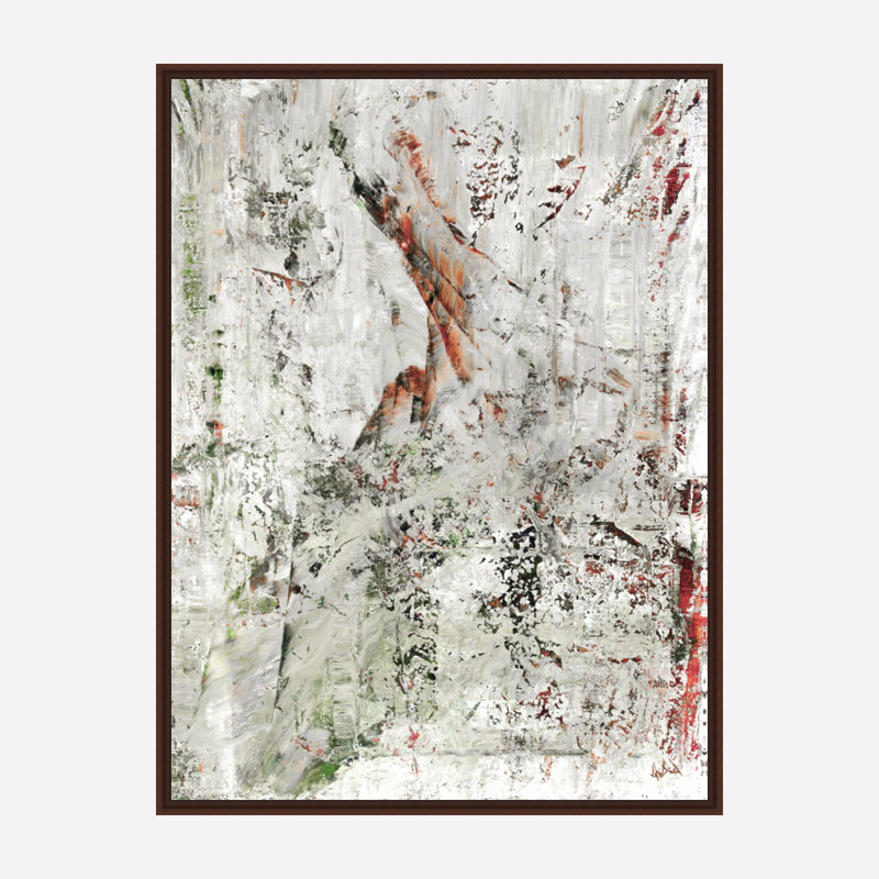 Engine Red by John Beard - Artist Enhanced Canvas Print, 24" H x 20" W x 1.75" D, Brown Framed Canvas