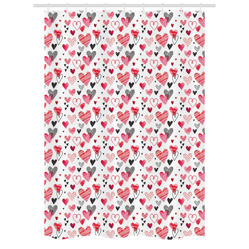 Stoutsville Geometric Shower Curtain with Hooks Included, 54" W x 78" L