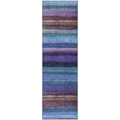 Premium Machine Washable Mayfield AMF2093 Striped Rug