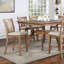 De 2 chaises à hauteur de comptoir - Transitionnel moderne en beige naturel avec siège rembourré en bois massif et rembourré pour tissu de base de salle à manger