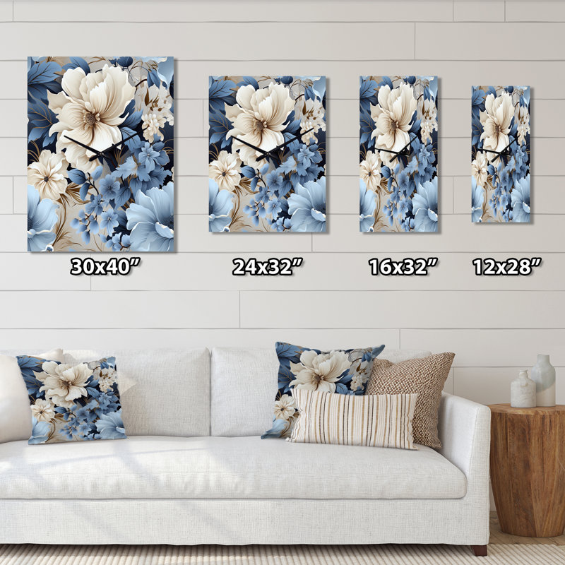 Jamisa - Horloge murale florale, Petit